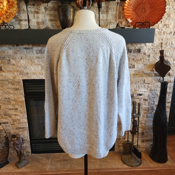 eight eight eight Specked Wool Blend Knit 3/4 Sleeve Pullover Sweater Size XL - Picture 4 of 8